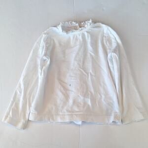 Baby Boden Blouse Girls Sz 12-18m White Frilly Collar Girly Dainty Layering